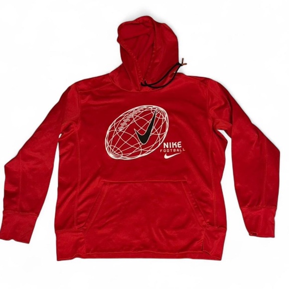 Nike Other - Nike Men's Red Graphic Football Hoodie